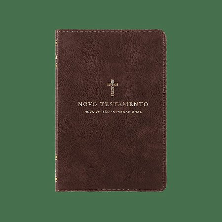 Novo Testamento NVI, Capa luxo, Cruz Marrom, Leitura Perfeita