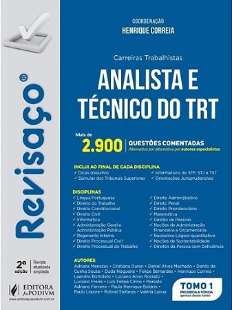 Revisaço - Analista e Técnico do Trt - Mais de 2.900 Questões Comentadas - 2022