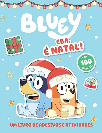 Bluey Livro de Adesivos e Atividades - Eba, é Natal!