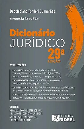 Dicionário Jurídico - 29ª Edição