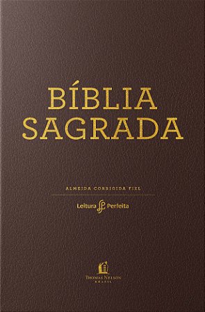 Bíblia ACF, Capa luxo marrom, Leitura Perfeita