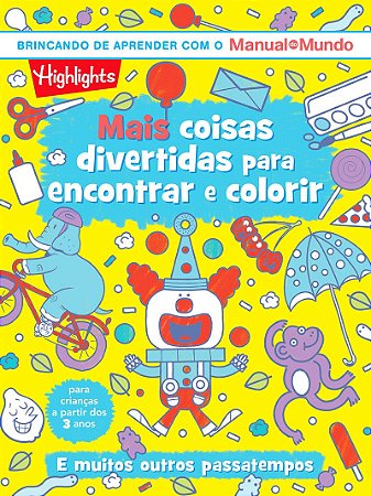 Mais coisas divertidas para encontrar e colorir - Livro 2: Livro de coisas divertidas para encontrar e colorir