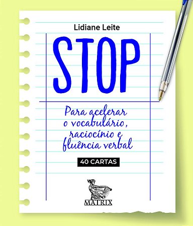 Stop: Para acelerar o vocabulário, raciocínio e fluência verbal.