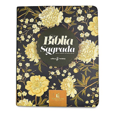 Bíblia Sagrada NVI com Espaço para Anotações, Capa luxo, Flores, Leitura Perfeita