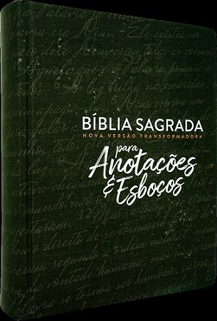 Bíblia NVT Journaling, Letra Regular, Com Espaço Para Anotação, Capa Dura Preta