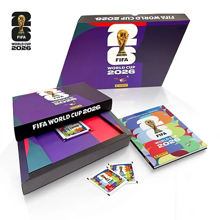 BOX ALBUM COPA DO MUNDO 2026 - CAPA DURA + 40 ENVELOPES