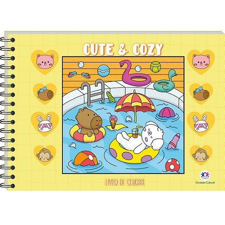Cute and Cozy Yellow - Livro de Colorir