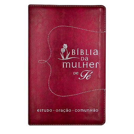 Bíblia da Mulher de Fé NVI, Letra tradicional, com devocionais de Sheila Walsh, Capa luxo Vermelha