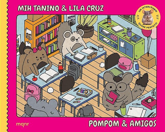 Pompom & Amigos (Livro de colorir): Um intercâmbio quase perfeito