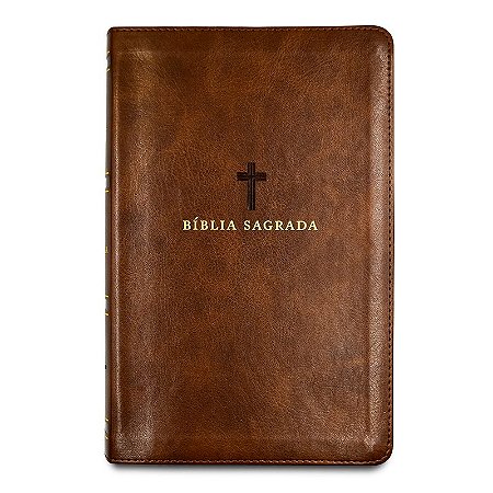 Bíblia ACF, Letra grande, Fonte Leitura Perfeita, Capa luxo Marrom