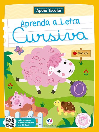 Apoio Escolar - Aprenda a letra cursiva: Ovelha Rosa na Escola