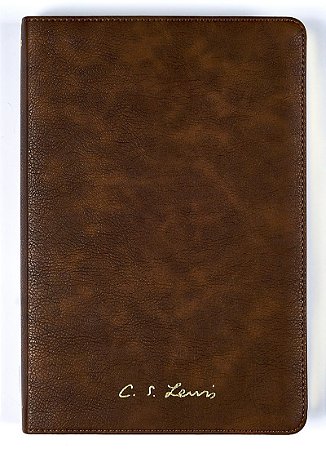 Bíblia C. S. Lewis NVI, Letra tradicional, Fonte Leitura Perfeita, Capa luxo Marrom