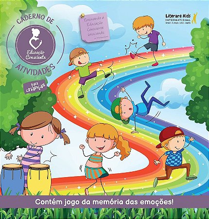 Educação consciente: caderno de atividades para crianças contém jogo da memória das emoções!