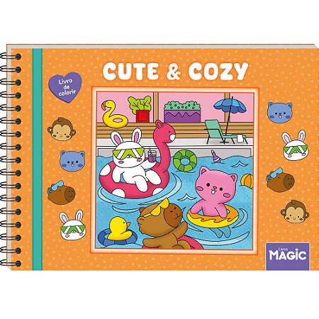 Cute and Cozy Orange - Livro de Colorir