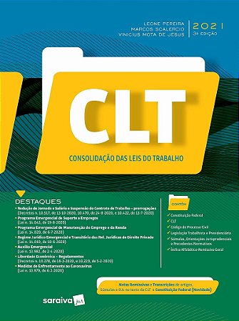 CLT - Consolidação das Leis do Trabalho - 3 ª Edição 2021