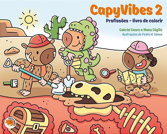 CapyVibes 2 - Profissões: Livro de colorir