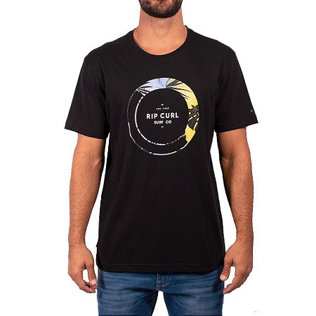 Camiseta Rip Curl Circle Filter Tee Masculina Preto