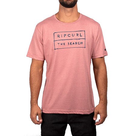 Camiseta Rip Curl Boxed Tee Masculina Rosa Mescla