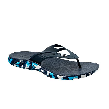 Chinelo Oakley Rest Camo Masculino Azul Marinho