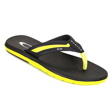 Chinelo Oakley Soul Masculino Preto/Amarelo