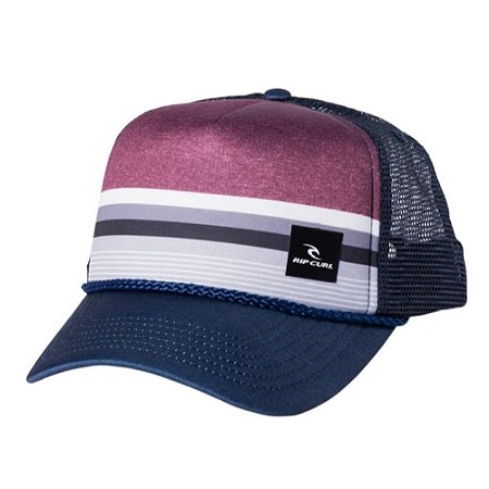 Boné Rip Curl Aba Curva Rapture Trucker Vinho/Azul Marinho