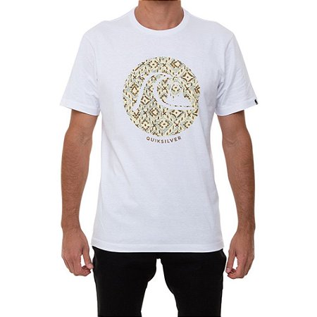 Camiseta Quiksilver Bubble Jam Masculina Branco
