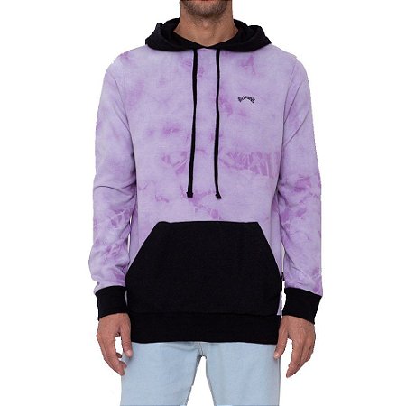 Moletom Billabong Fechado Wave Washed Blocked Masculino Lilas