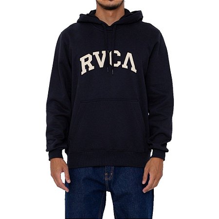 Moletom RVCA Fechado Concord Applique Masculino Preto