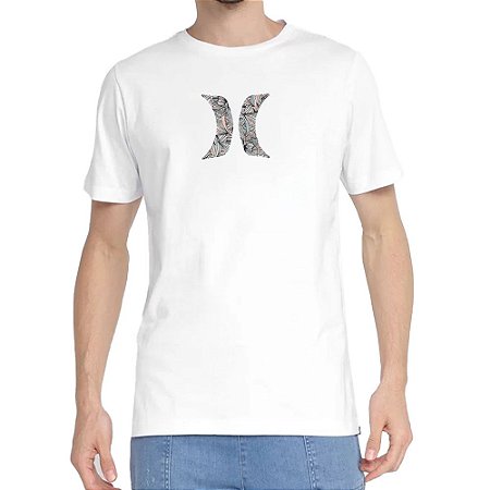 Camiseta Hurley Silk Icon Geo Masculina Branco