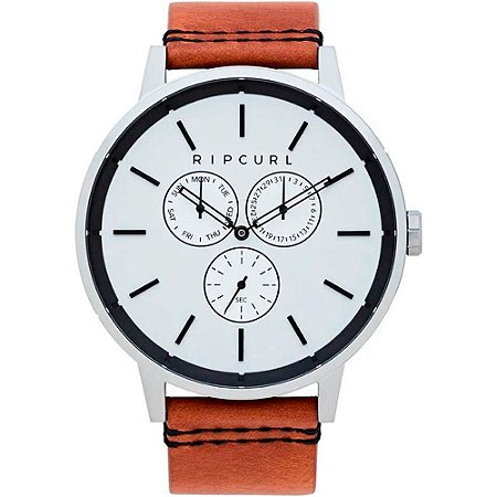 Relógio Rip Curl Detroit Multieye Leathe Masculino Silver