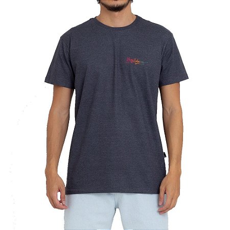 Camiseta Billabong Crayon Wave II Masculina Cinza Escuro