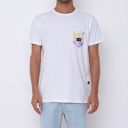 Camiseta Billabong Team Pocket Masculina Branco