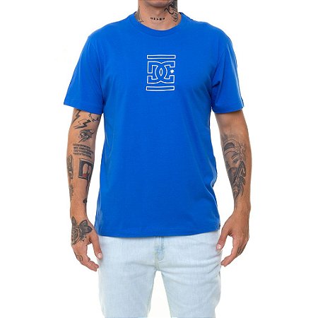 Camiseta DC Shoes Past Future Presente Masculina Azul