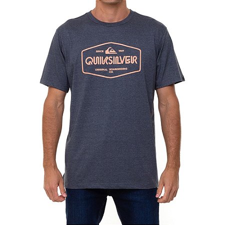 Camiseta Quiksilver Light Burn Masculina Cinza Escuro