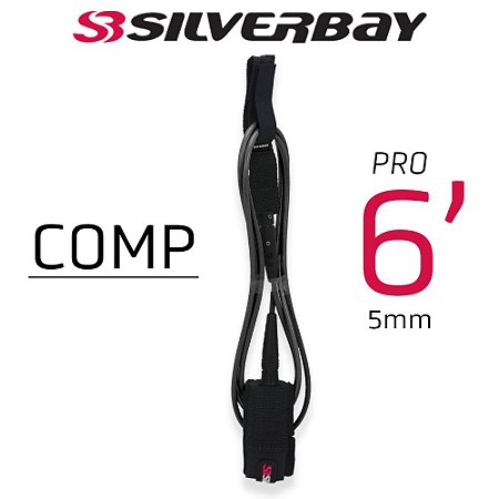 Leash Silverbay Pro Comp 6' 5mm Preto
