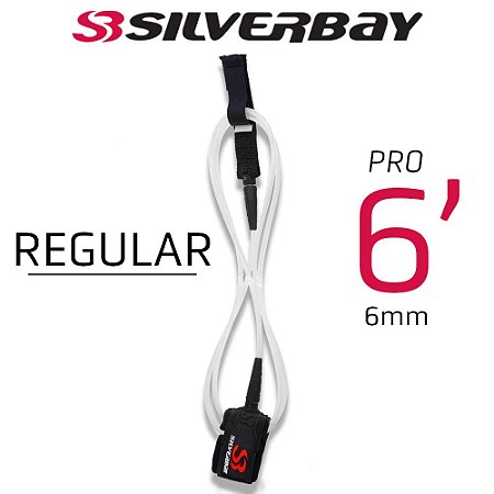 Leash Silverbay Pro Regular 6' 6mm Branco