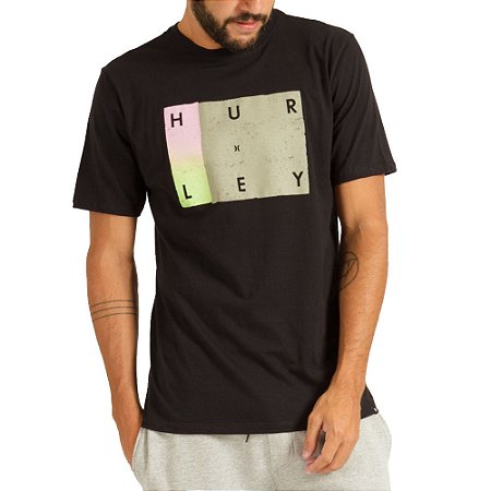 Camiseta Hurley Silk Concrect Masculina Preto