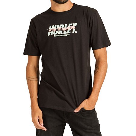 Camiseta Hurley Silk Photo CZ6072 Masculina Preto
