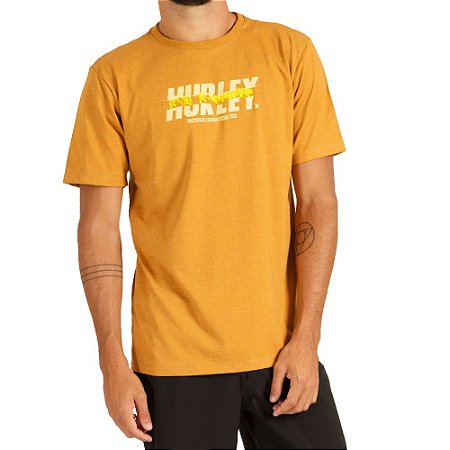 Camiseta Hurley Silk Photo CZ6072 Masculina Caqui