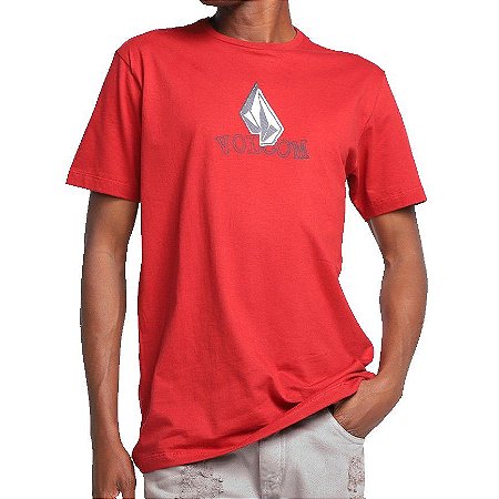 Camiseta Volcom Supple Masculina Vermelho