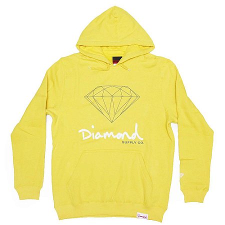 Moletom Diamond OG Sign Hoodie Masculino Amarelo