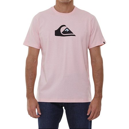 Camiseta Quiksilver Comp Logo Masculina Rosa