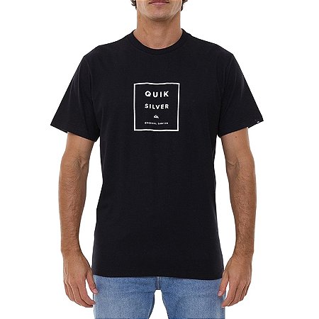 Camiseta Quiksilver Squared Up Masculina Preto