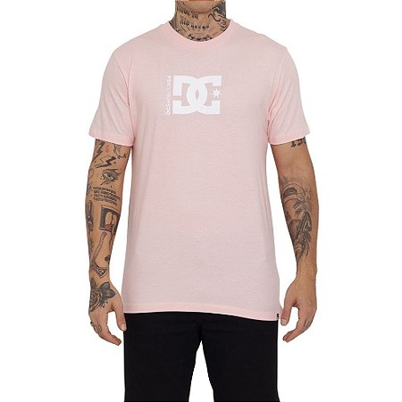 Camiseta DC Shoes Star Windows Masculina Rosa Claro