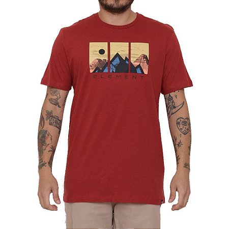 Camiseta Element Genzer Masculina Vermelho