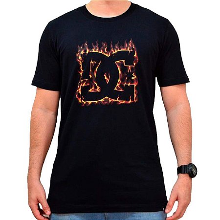 Camiseta DC Shoes DC Fuego Masculina Preto