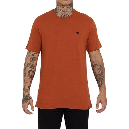 Camiseta DC Shoes Embroidery Star Masculina Laranja