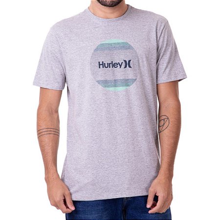 Camiseta Hurley Gradiente Masculina Cinza Mescla