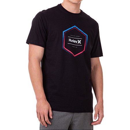 Camiseta Hurley Hexa Masculina Preto