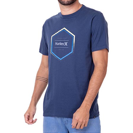 Camiseta Hurley Hexa Masculina Azul Marinho